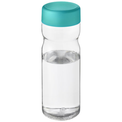 Bouteille à personnaliser 650 ml couvercle H2O Active® Base Tritan™ Translucide et Bleu aqua
